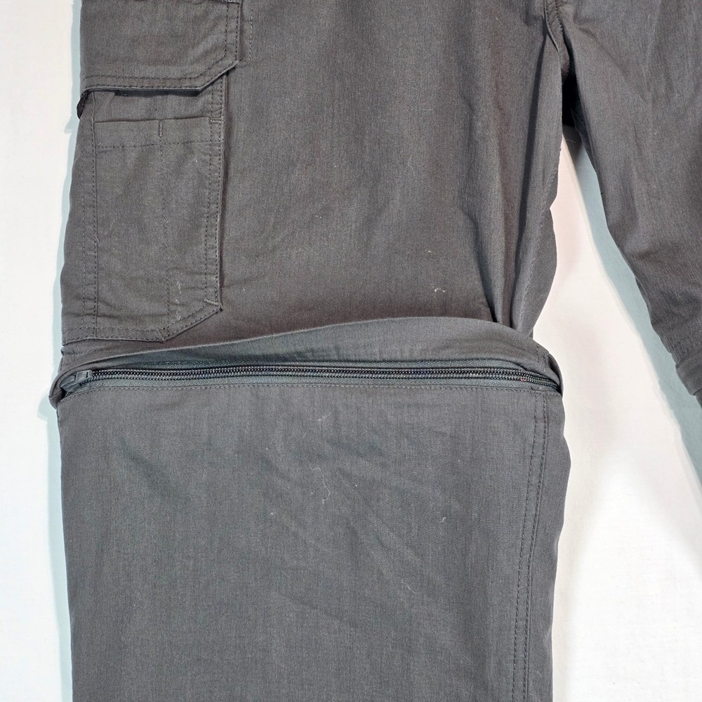 BC Clothing Mens Convertible Cargo Pants Gray Zip Off Hiking Shorts L 30 Stretch - Picture 4 of 16